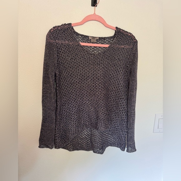 Helmut Lang 100% Linen Mesh Scoop Neck Sweater Blue Size Petite XS EUC - Picture 1 of 9